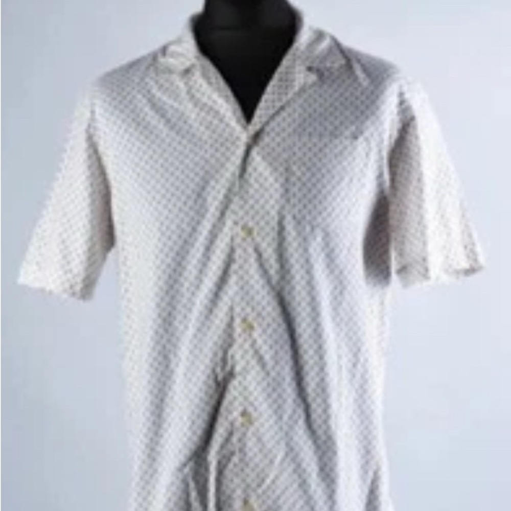 All Saints White Pattern Short Sleeve Shirt